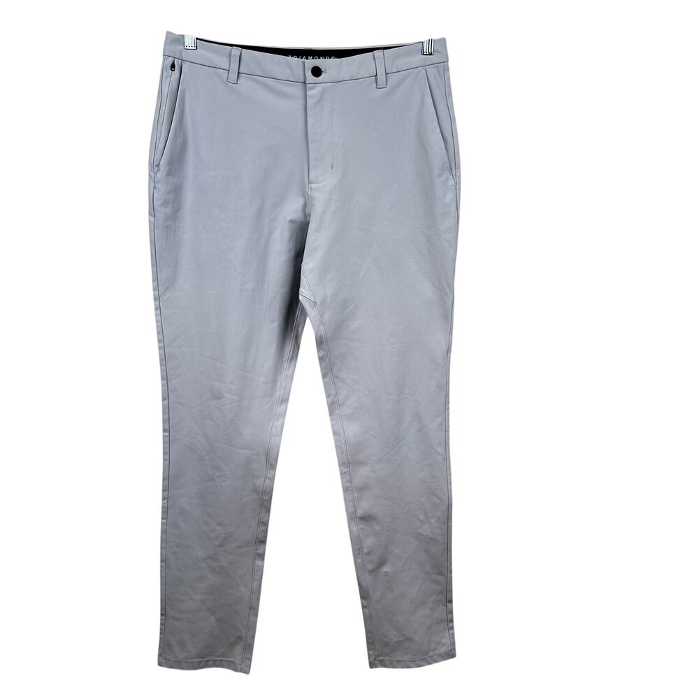 7 Diamonds Men's Infinity Chino Pants Performance Gray 34x32 Golf Active Casual